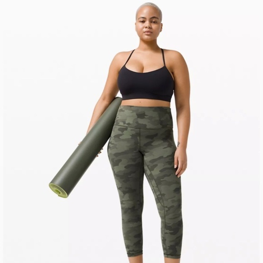 Lululemon green camo align crops